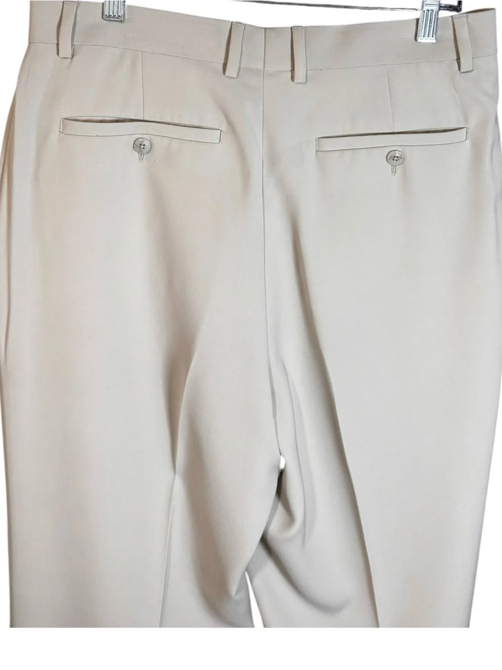 Alan Flusser Golf Stone Beige Double Pleated Dress Golf Pants 34x32 NWOT